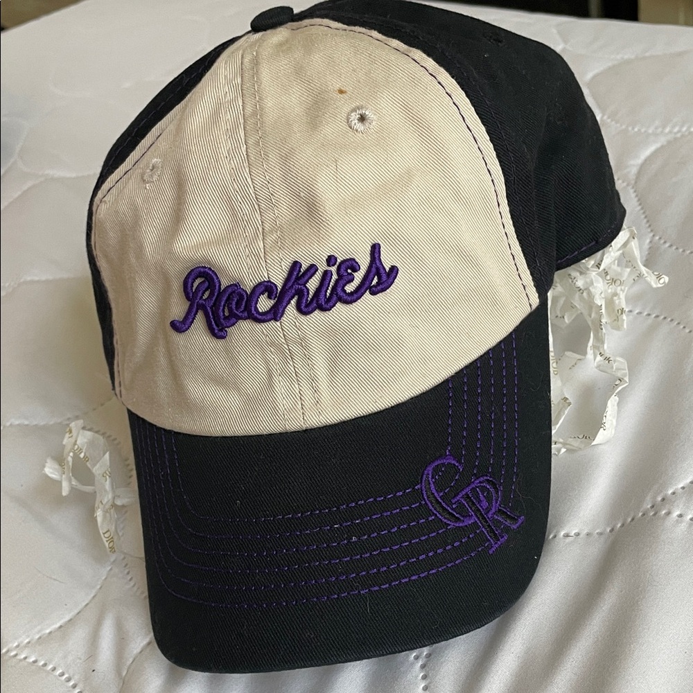 Genuine Merchandise Black and Cream Rockies Cap